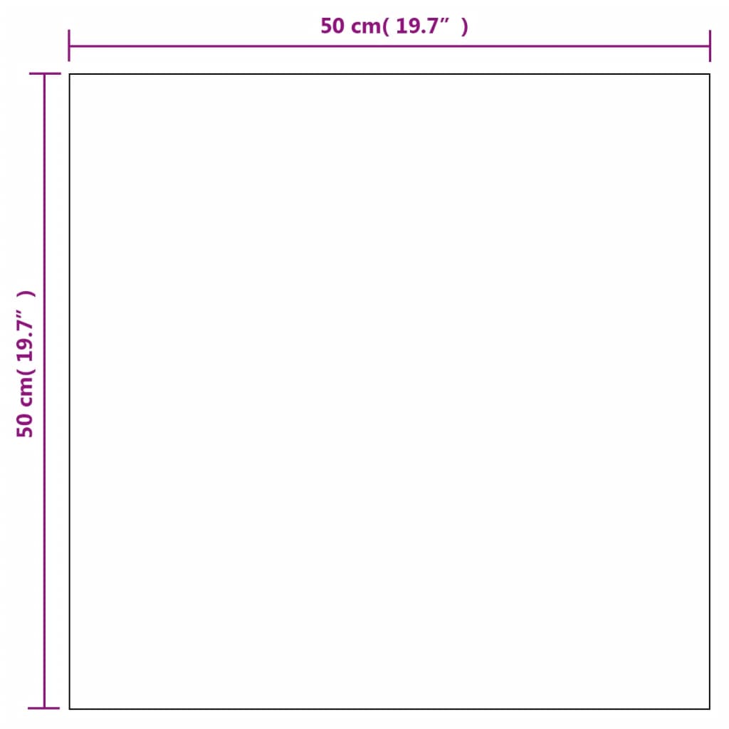 Zidna ogledala 2 kom 50 x 50 cm četvrtasta staklena