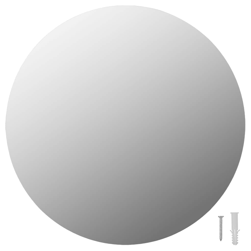 Zidna ogledala 2 kom 40 cm okrugla staklena