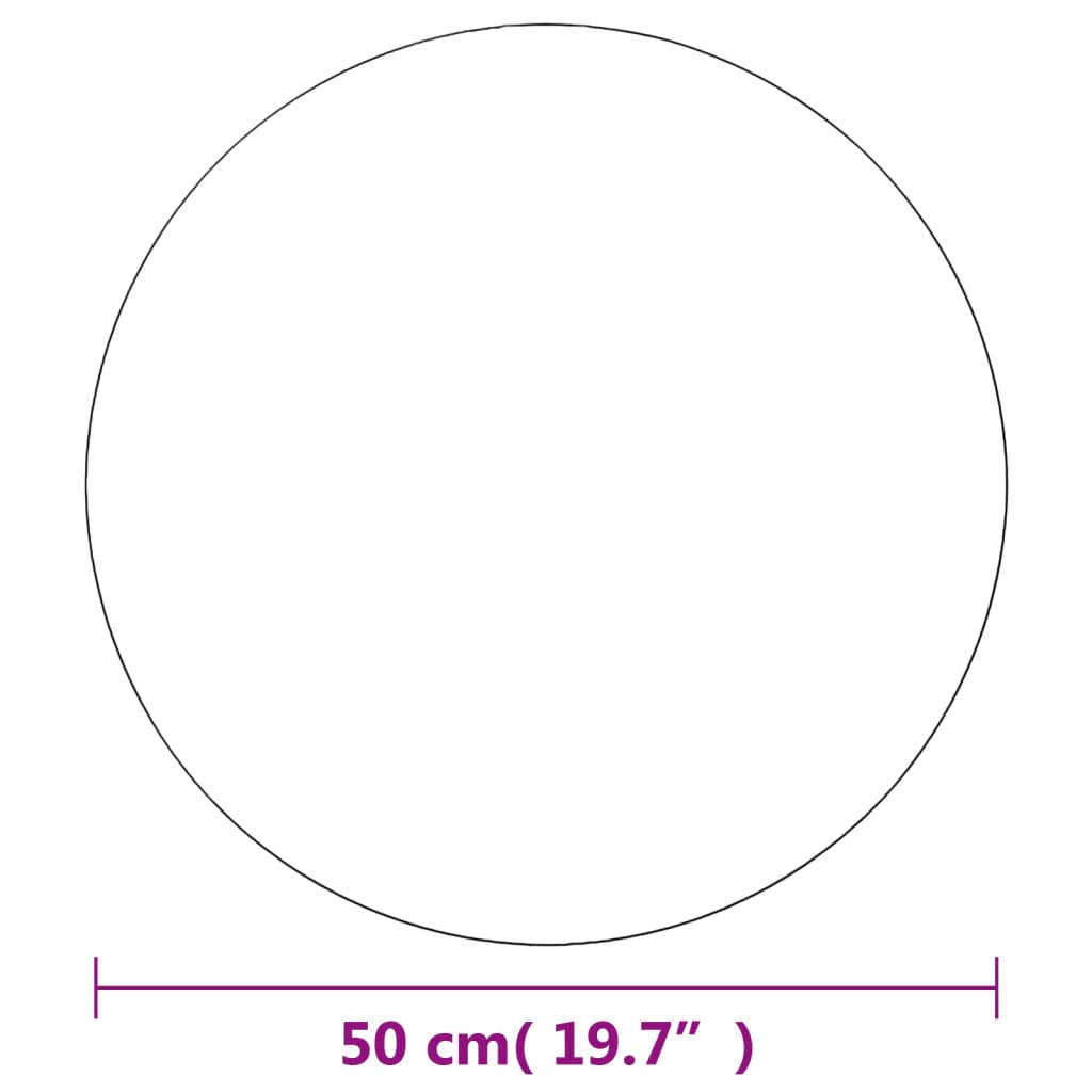 Zidna ogledala 2 kom 50 cm okrugla staklena