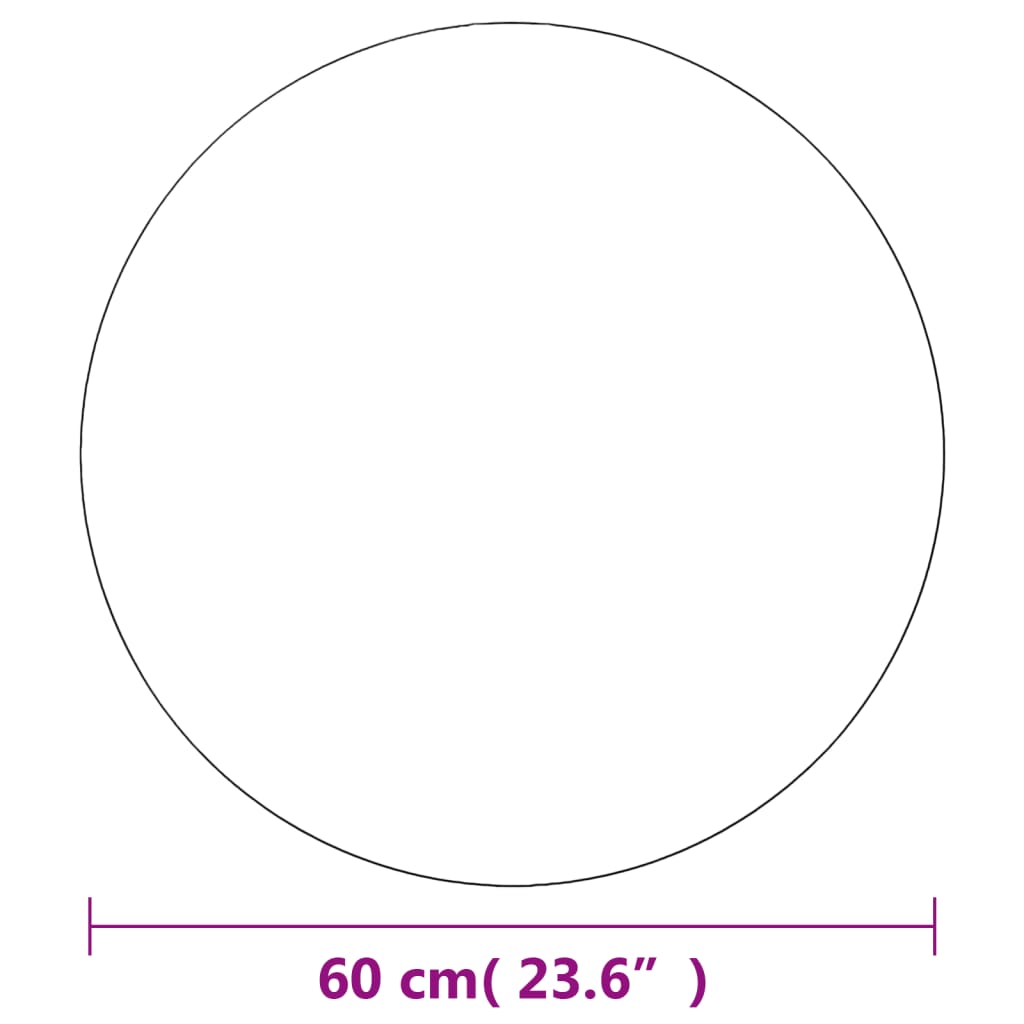 Zidna ogledala 2 kom 60 cm okrugla staklena