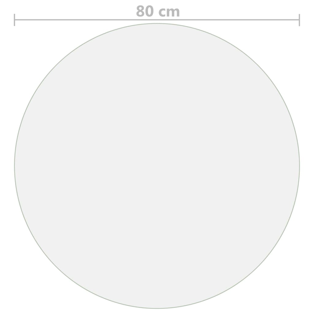 Zaštita za stol mat Ø 80 cm 1,6 mm PVC