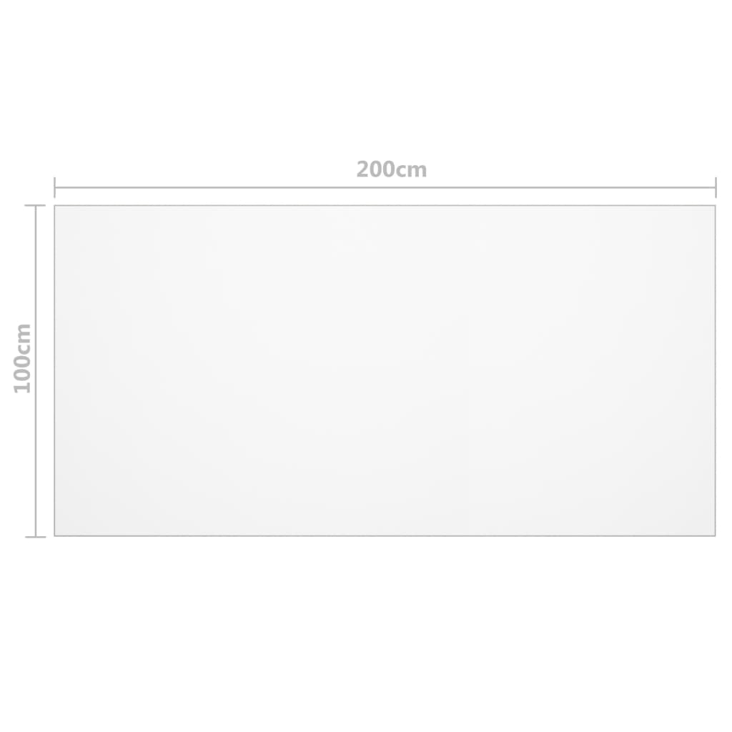 Zaštita za stol mat 200x100 cm 1,6 mm PVC