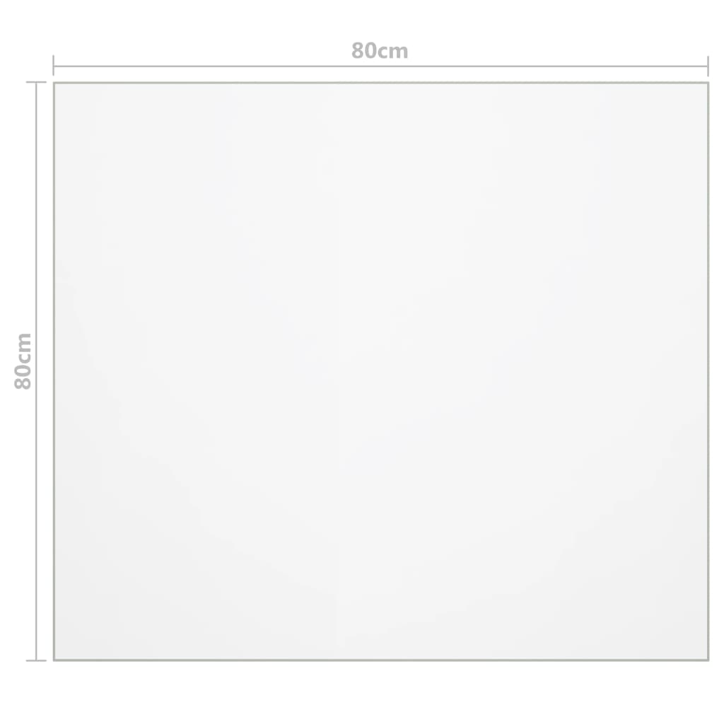 Zaštita za stol prozirna 80x80 cm 1,6 mm PVC