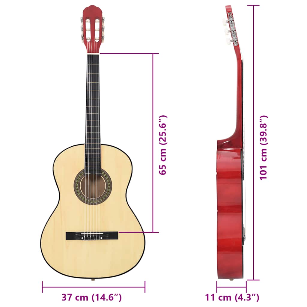 Klasična gitara za početnike 4/4 39 " od drva lipe