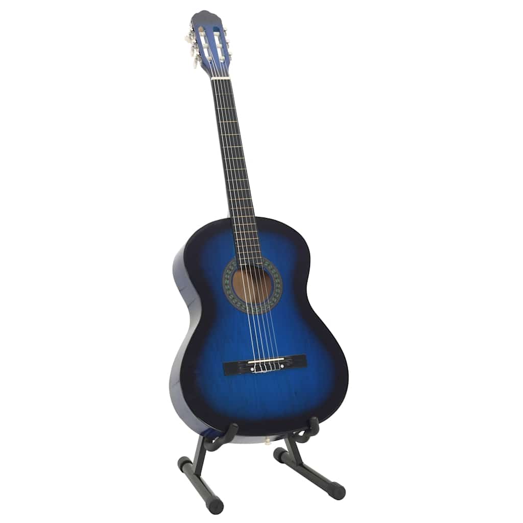12-dijelni set klasične gitare za početnike plavi 4/4 39"