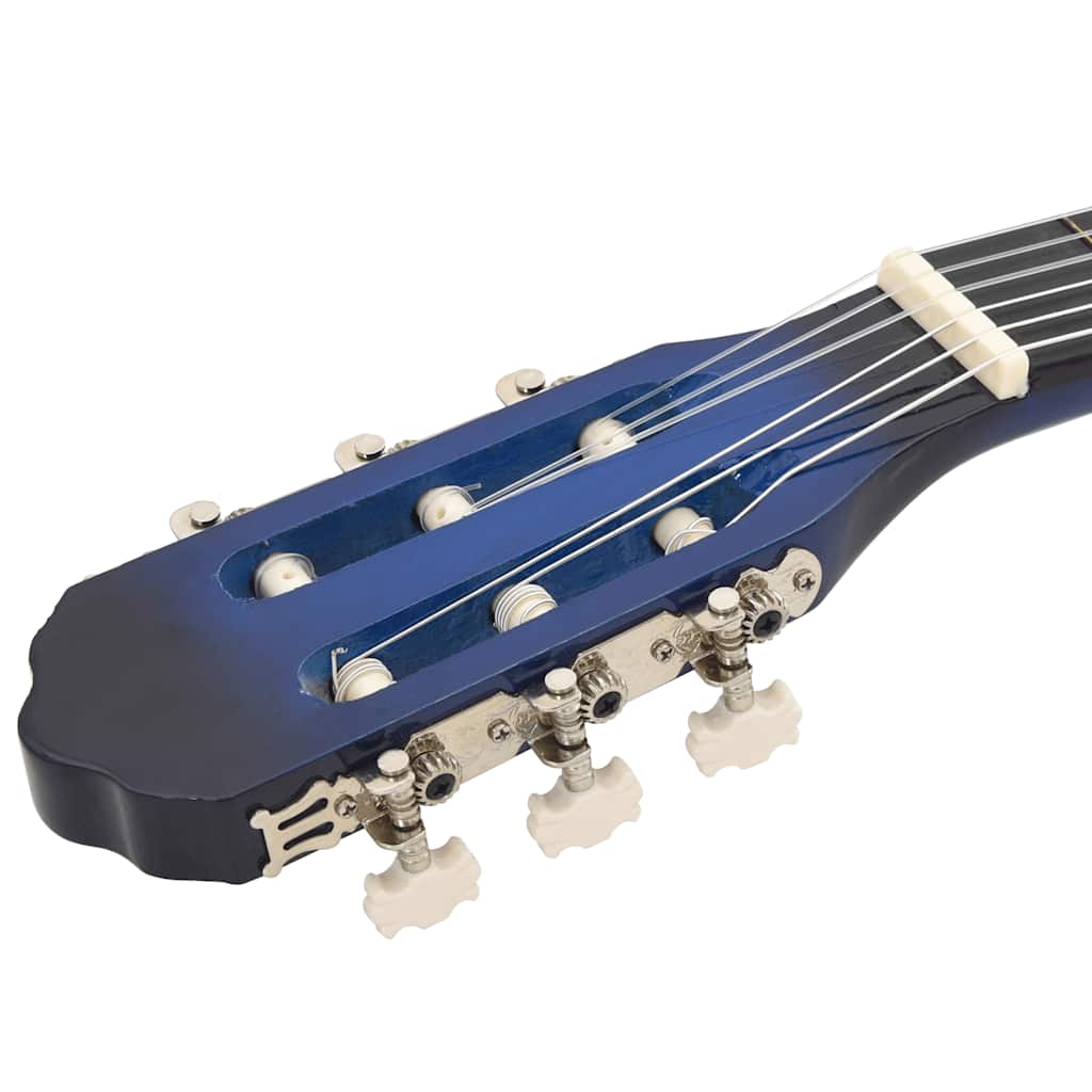 12-dijelni set klasične gitare za početnike plavi 4/4 39"
