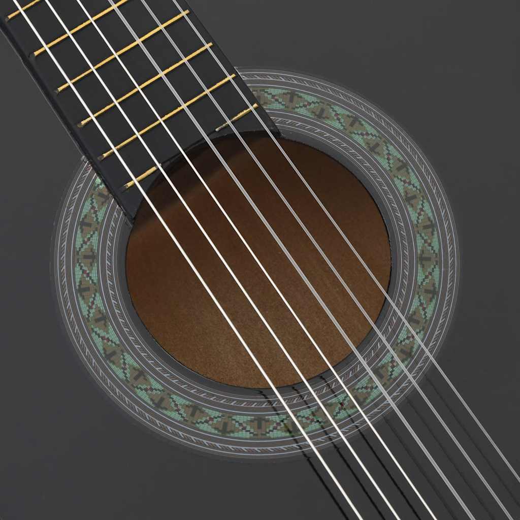 Klasična gitara za početnike crna 4/4 39" od drva lipe