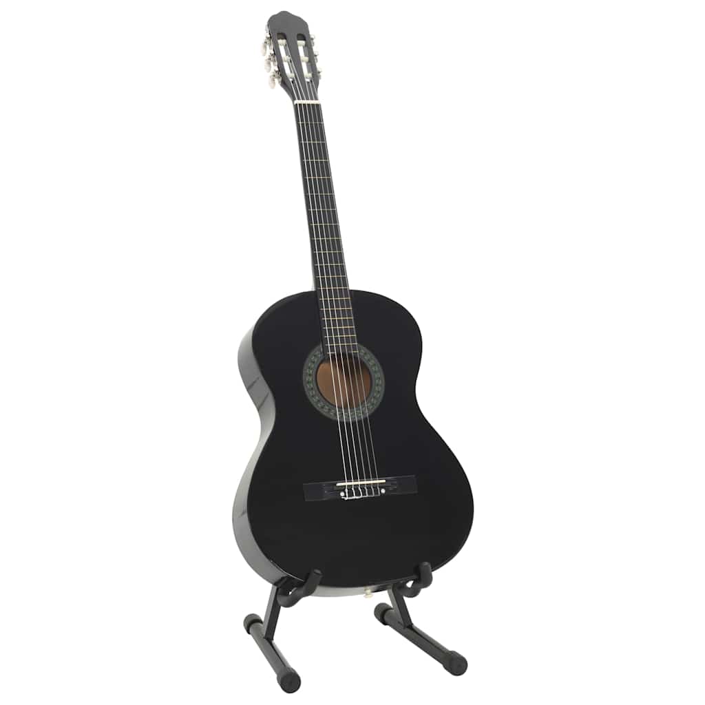 12-dijelni set klasične gitare za početnike crni 4/4 39"