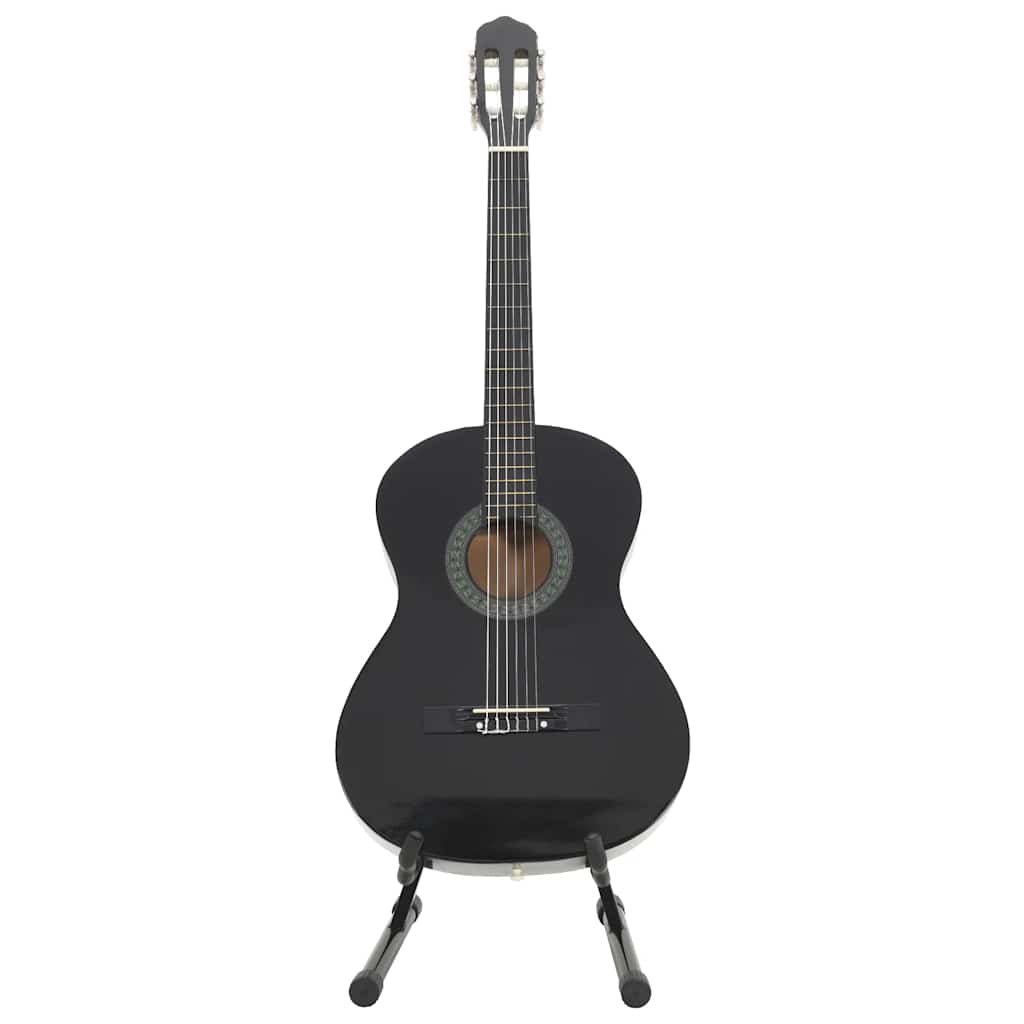 12-dijelni set klasične gitare za početnike crni 4/4 39"