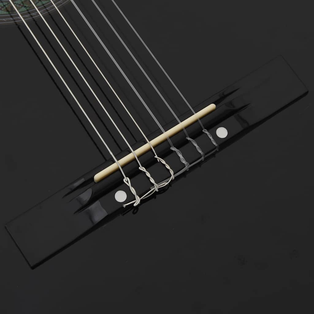 12-dijelni set klasične gitare za početnike crni 4/4 39"