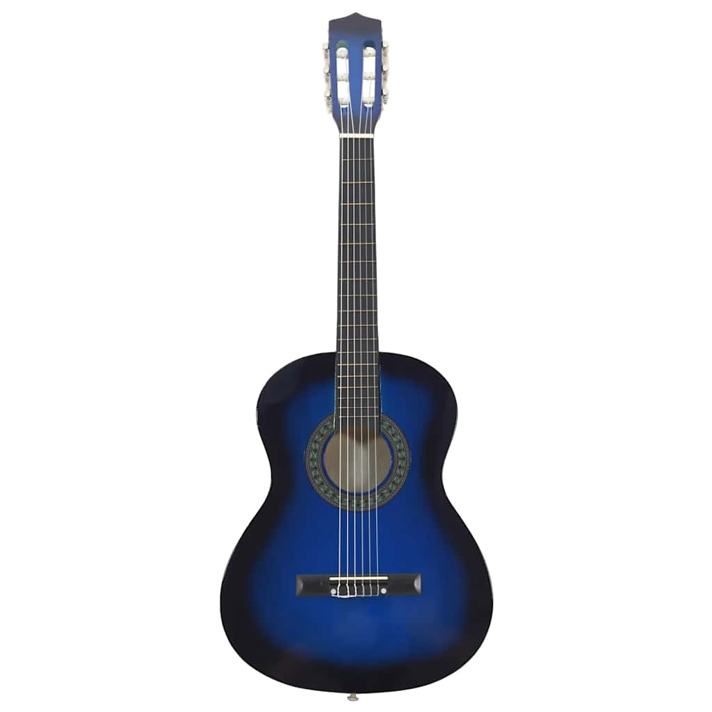 8-dijelni set klasične gitare za početnike plavi 3/4 36"
