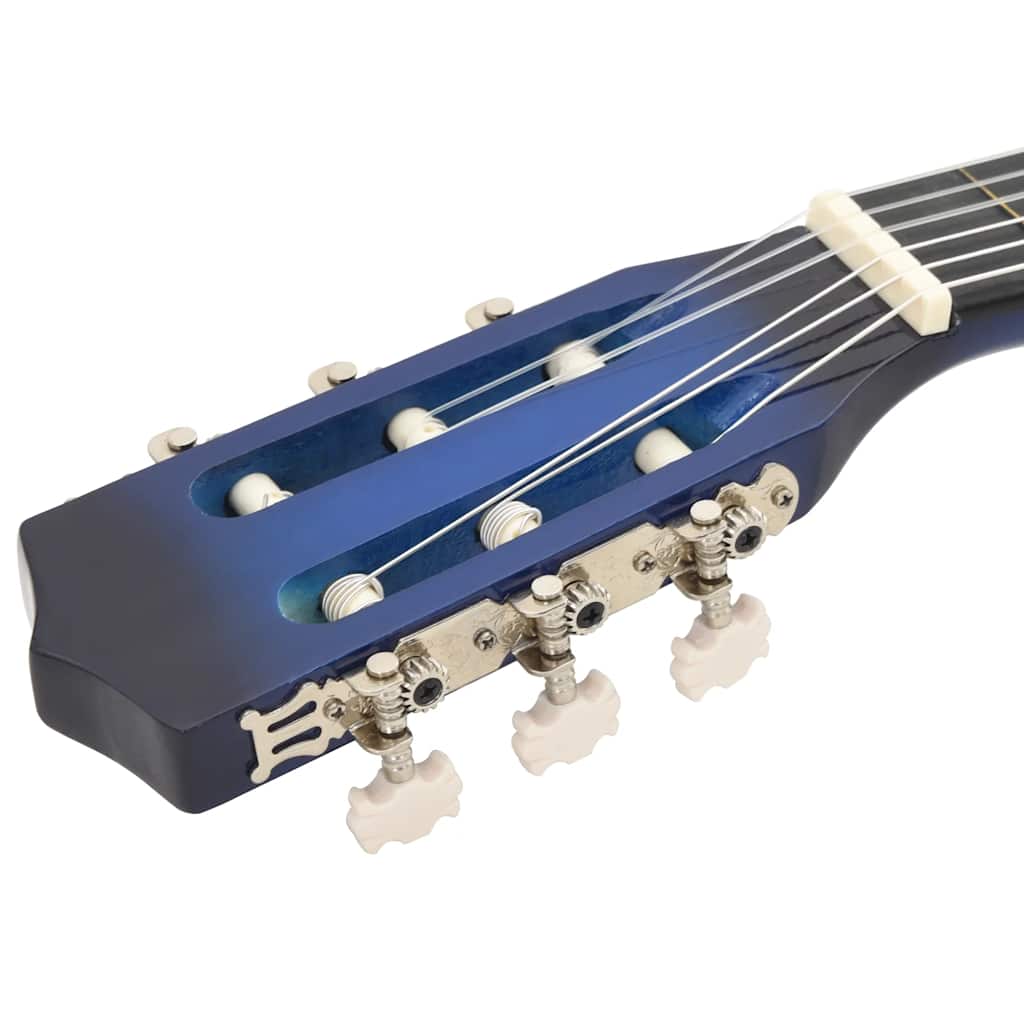 8-dijelni set klasične gitare za početnike plavi 3/4 36"