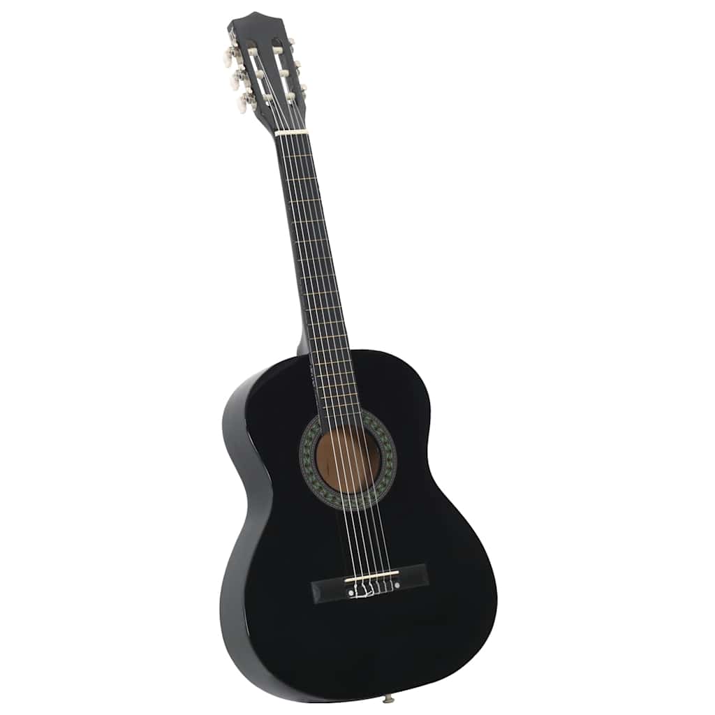 8-dijelni set klasične gitare za početnike crni 3/4 36 "