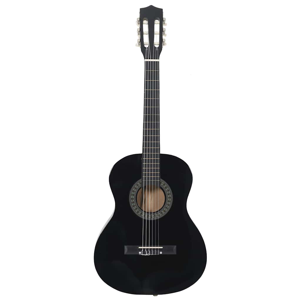8-dijelni set klasične gitare za početnike crni 3/4 36 "