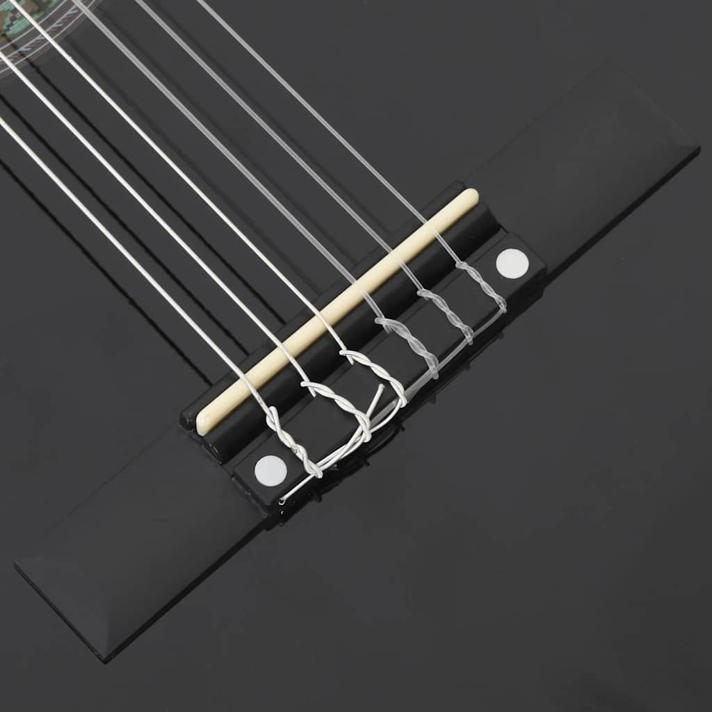 8-dijelni set klasične gitare za početnike crni 3/4 36 "