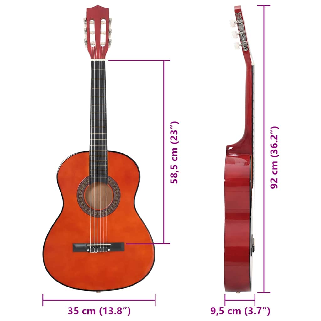 Klasična gitara za početnike i djecu 3/4 36 " od drva lipe