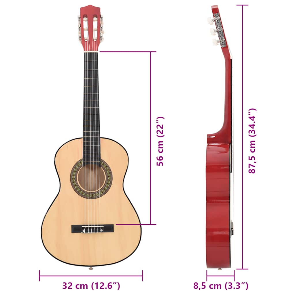 Klasična gitara za početnike i djecu 1/2 34 " od drva lipe