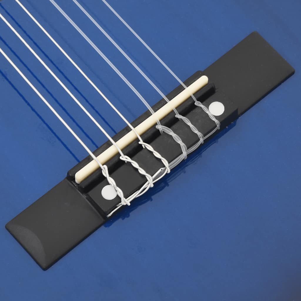8-dijelni set klasične gitare za početnike plavi 1/2 34 "