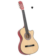 Akustična gitara Western s prorezom i 6 žica 38 " od drva lipe