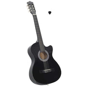 Klasična gitara Western s prorezom i 6 žica crna 38 "