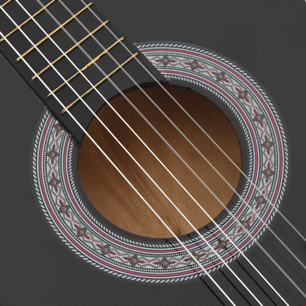 12-dijelni set klasične gitare Western sa 6 žica crni 38 "