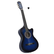 Klasična gitara Western s prorezom i 6 žica plava 38 "