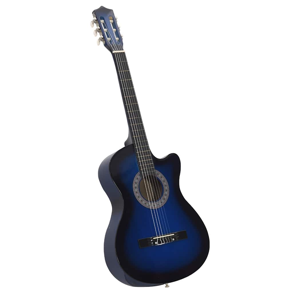 Klasična gitara Western s prorezom i 6 žica plava 38 "