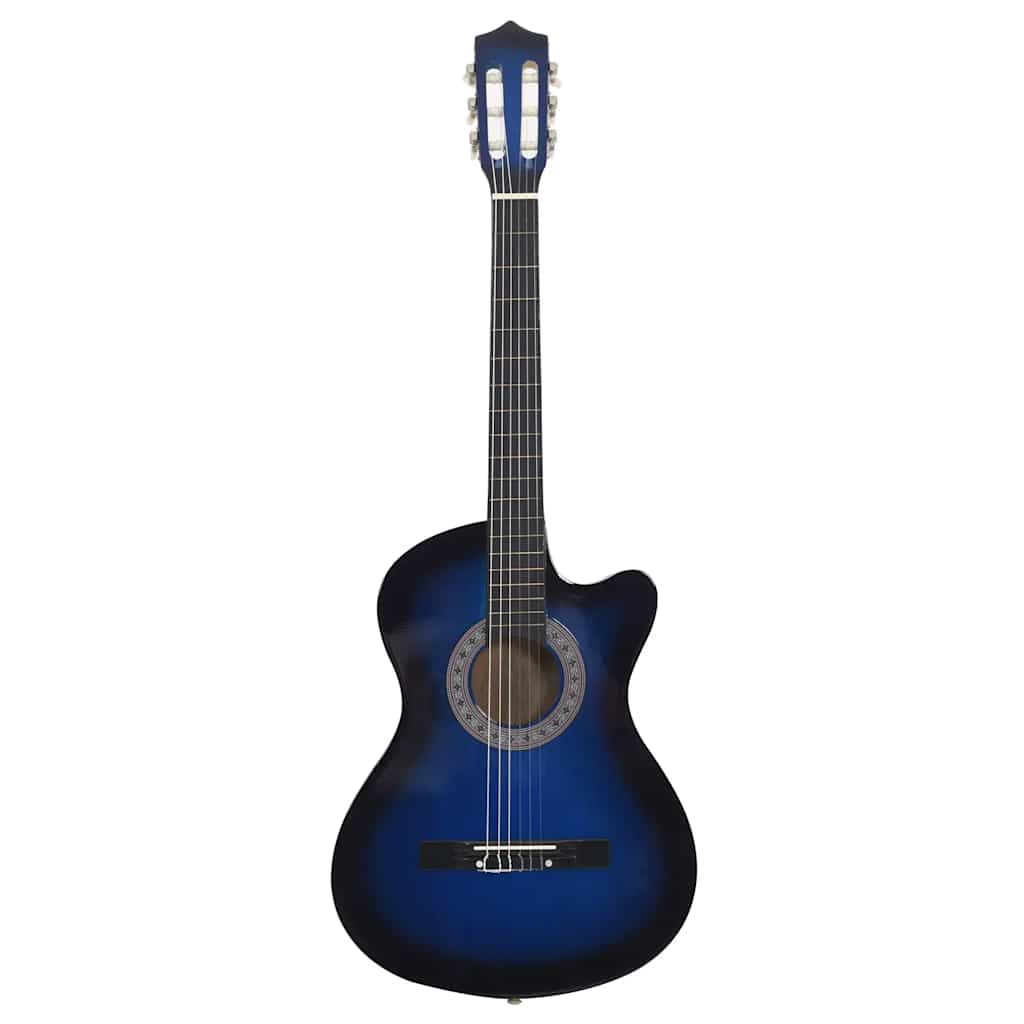 Klasična gitara Western s prorezom i 6 žica plava 38 "