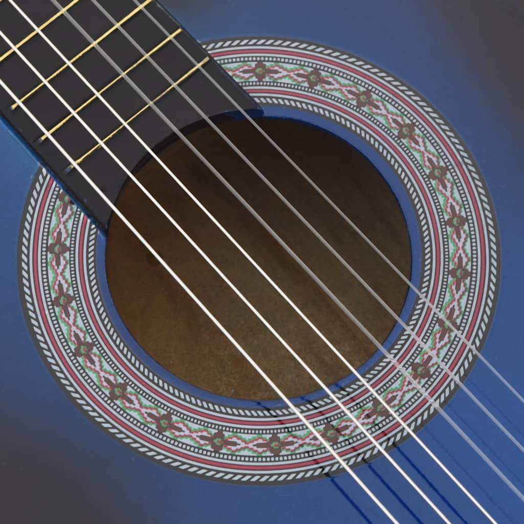 Klasična gitara Western s prorezom i 6 žica plava 38 "