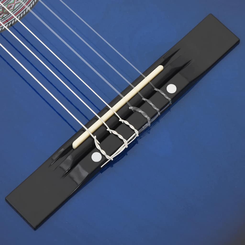 Klasična gitara Western s prorezom i 6 žica plava 38 "