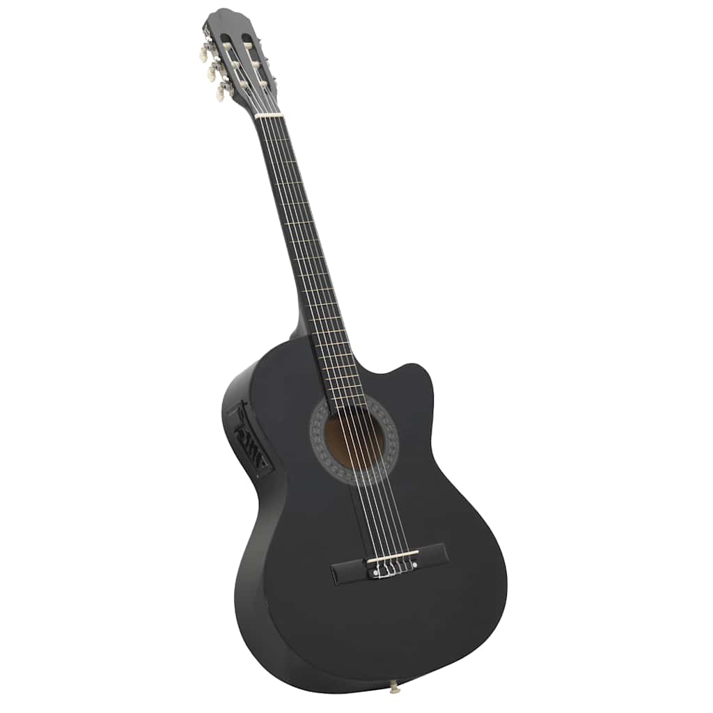 Klasična gitara Western s ujednačivačem i 6 žica crna