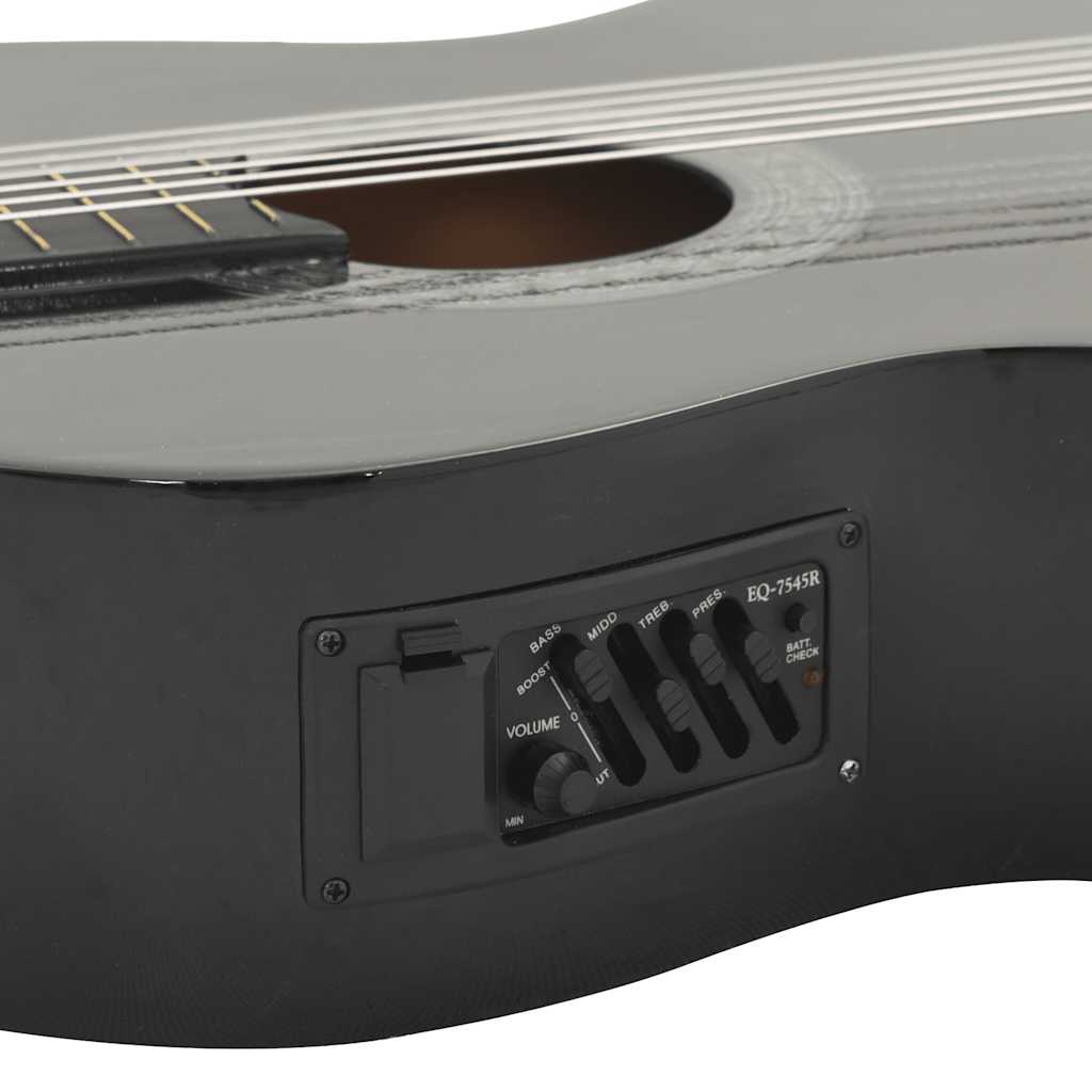 Klasična gitara Western s ujednačivačem i 6 žica crna