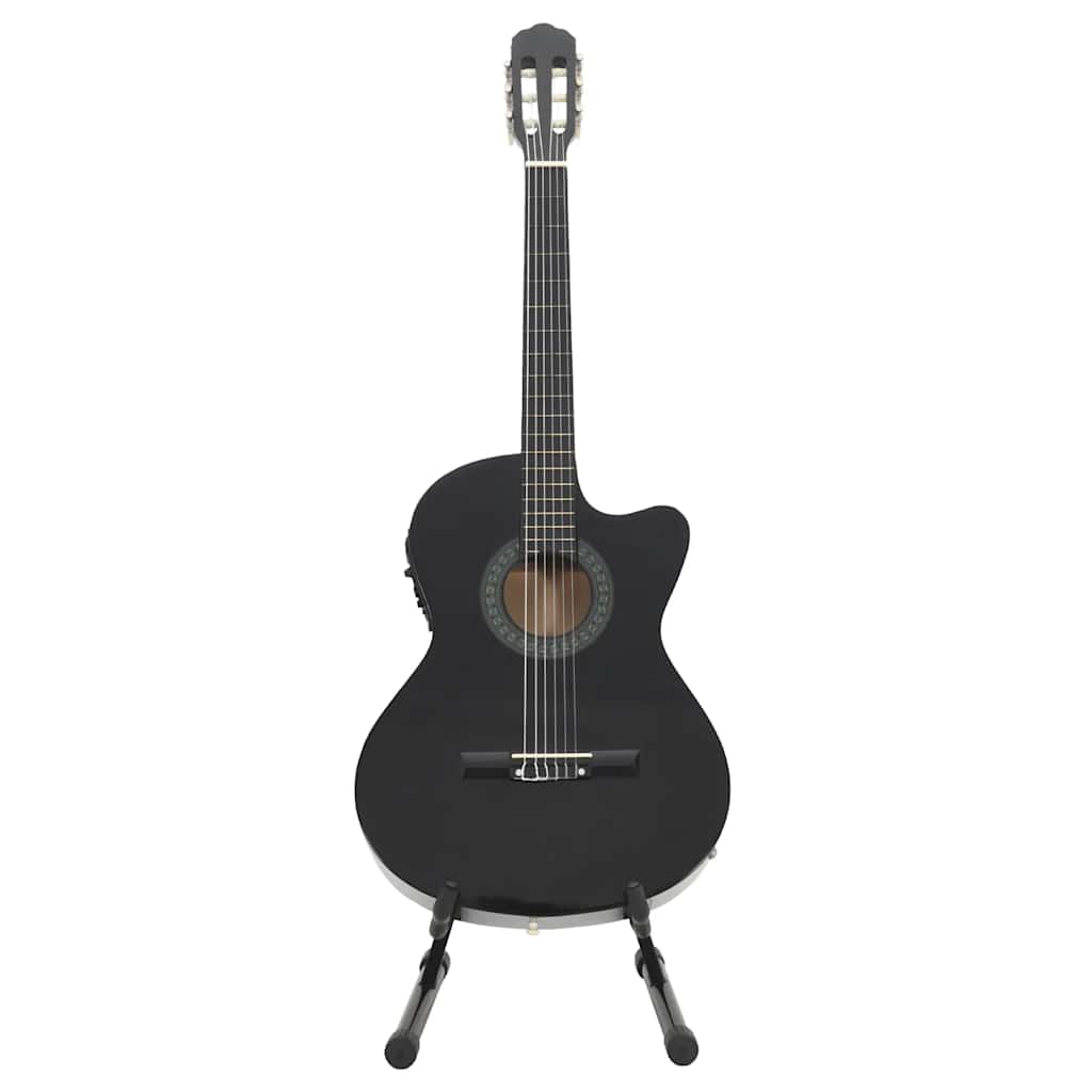 12-dijelni set gitare Western s ujednačivačem i 6 žica crni
