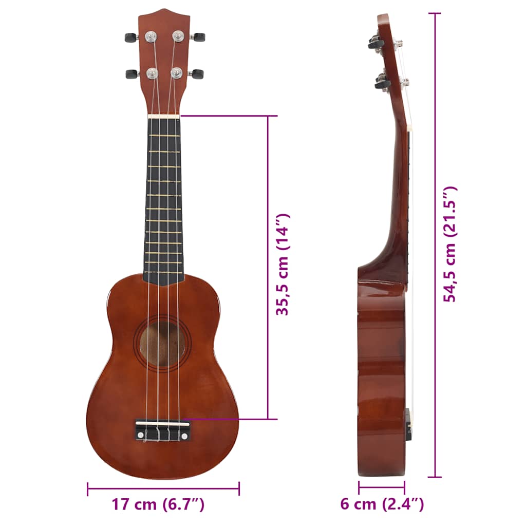 Set ukulelea Soprano s futrolom za djecu Natural 21 "