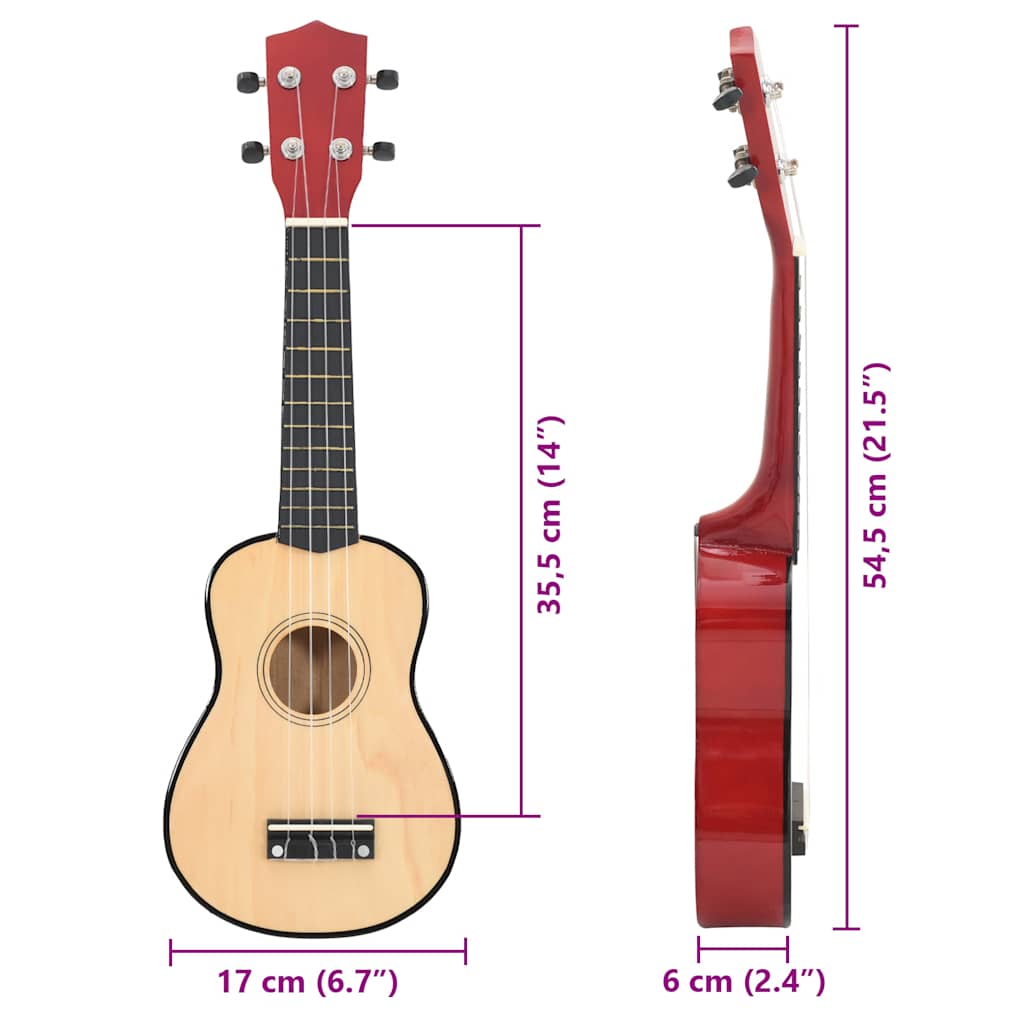 Set ukulelea Soprano s futrolom za djecu Natural 21 "