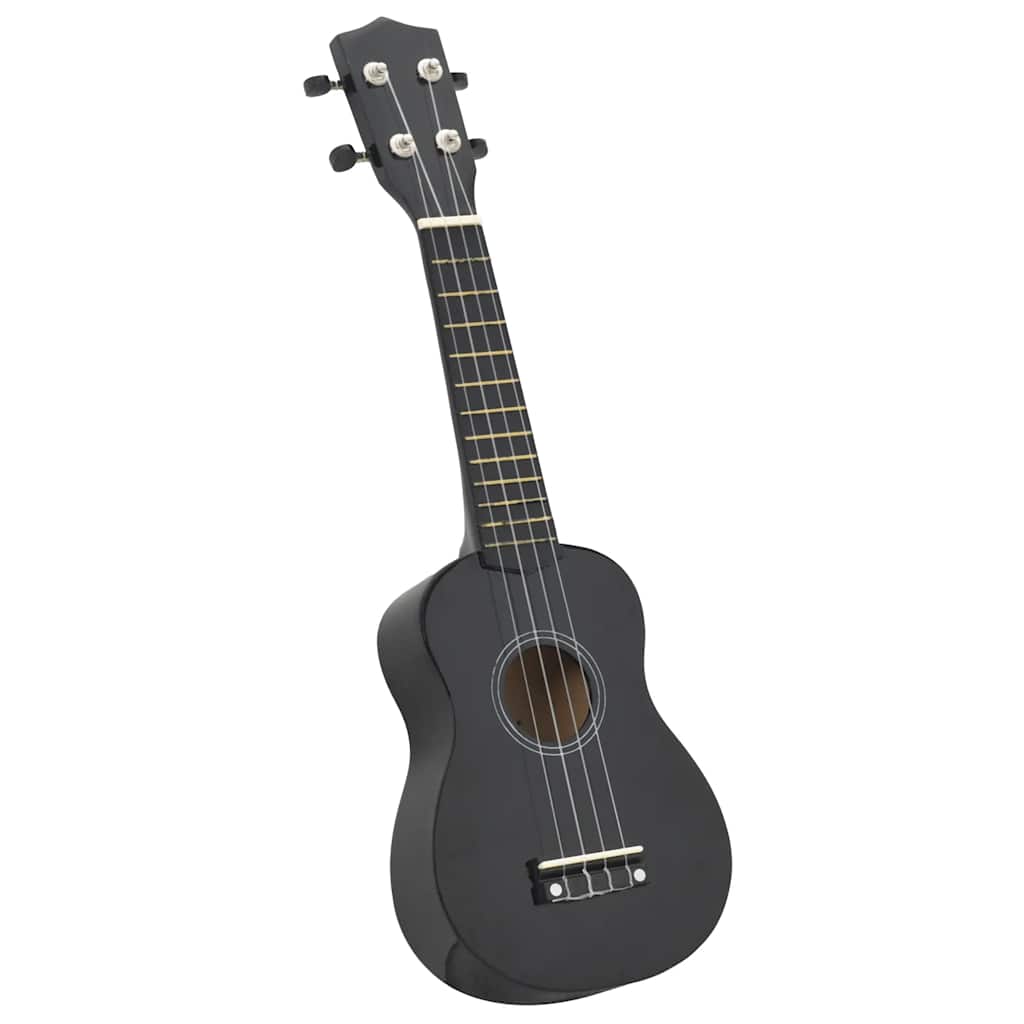 Set dječjeg ukulelea Soprano s torbom crni 21 "