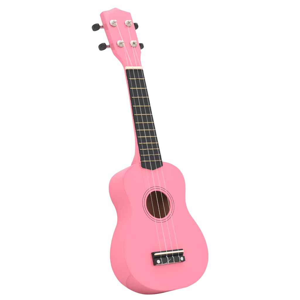 Set dječjeg ukulelea Soprano s torbom ružičasti 21 "