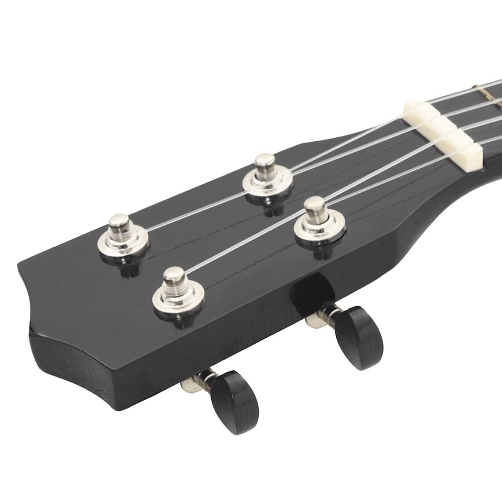 Set dječjeg ukulelea Soprano s torbom crni 23 "