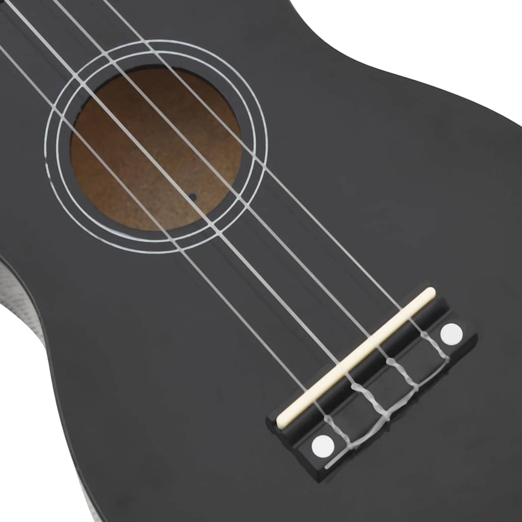 Set dječjeg ukulelea Soprano s torbom crni 23 "