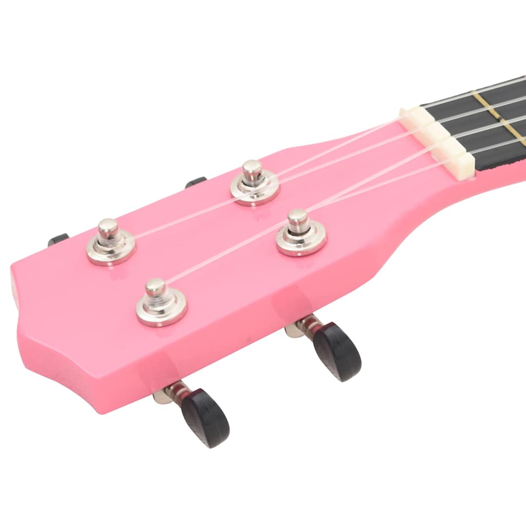 Set dječjeg ukulelea Soprano s torbom ružičasti 23 "