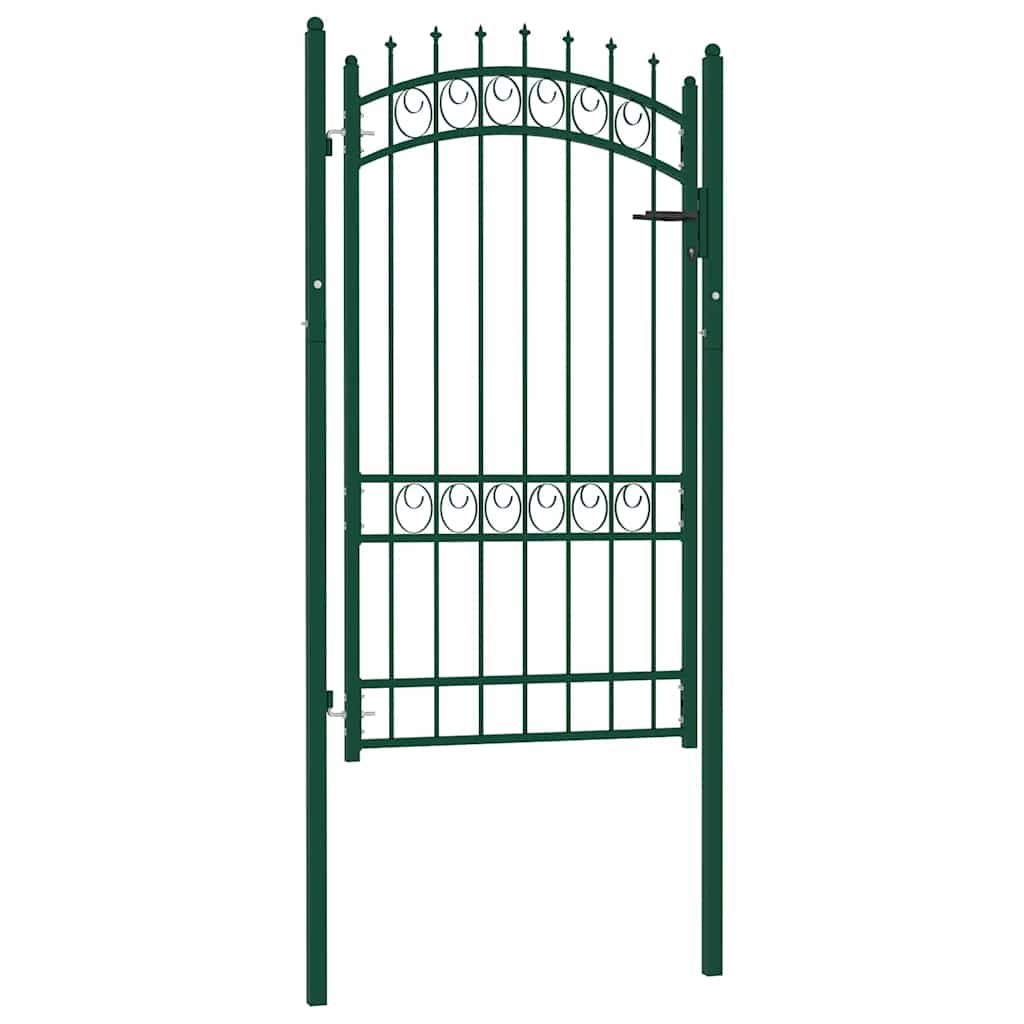 Vrata za ogradu EMMEN s šiljcima čelik 103x134,5 cm zelena