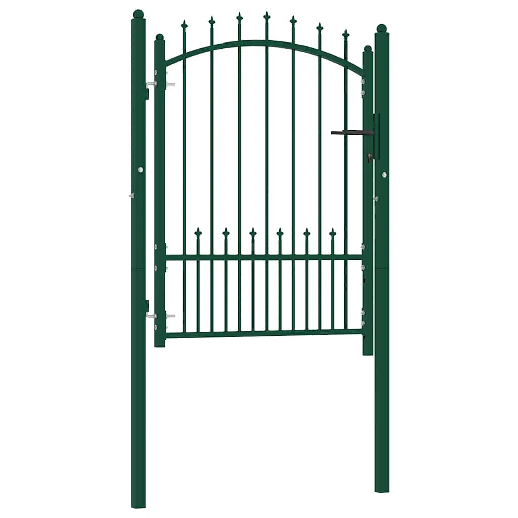 Vrata za ogradu EMMEN s šiljcima čelik 104x109,5 cm zelena