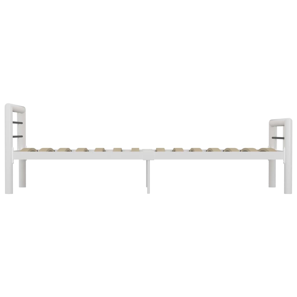 Okvir za krevet bijelo-crni metalni 90 x 200 cm