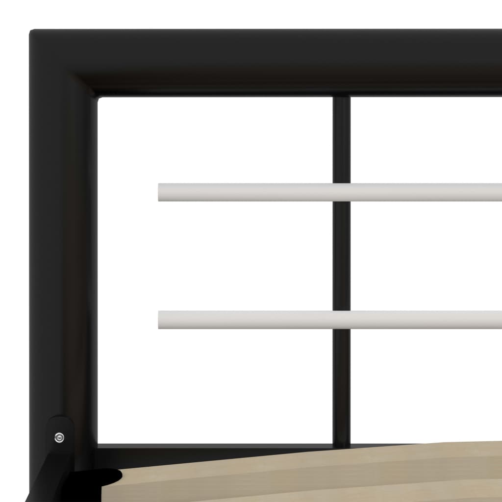 Okvir za krevet crno-bijeli metalni 120 x 200 cm