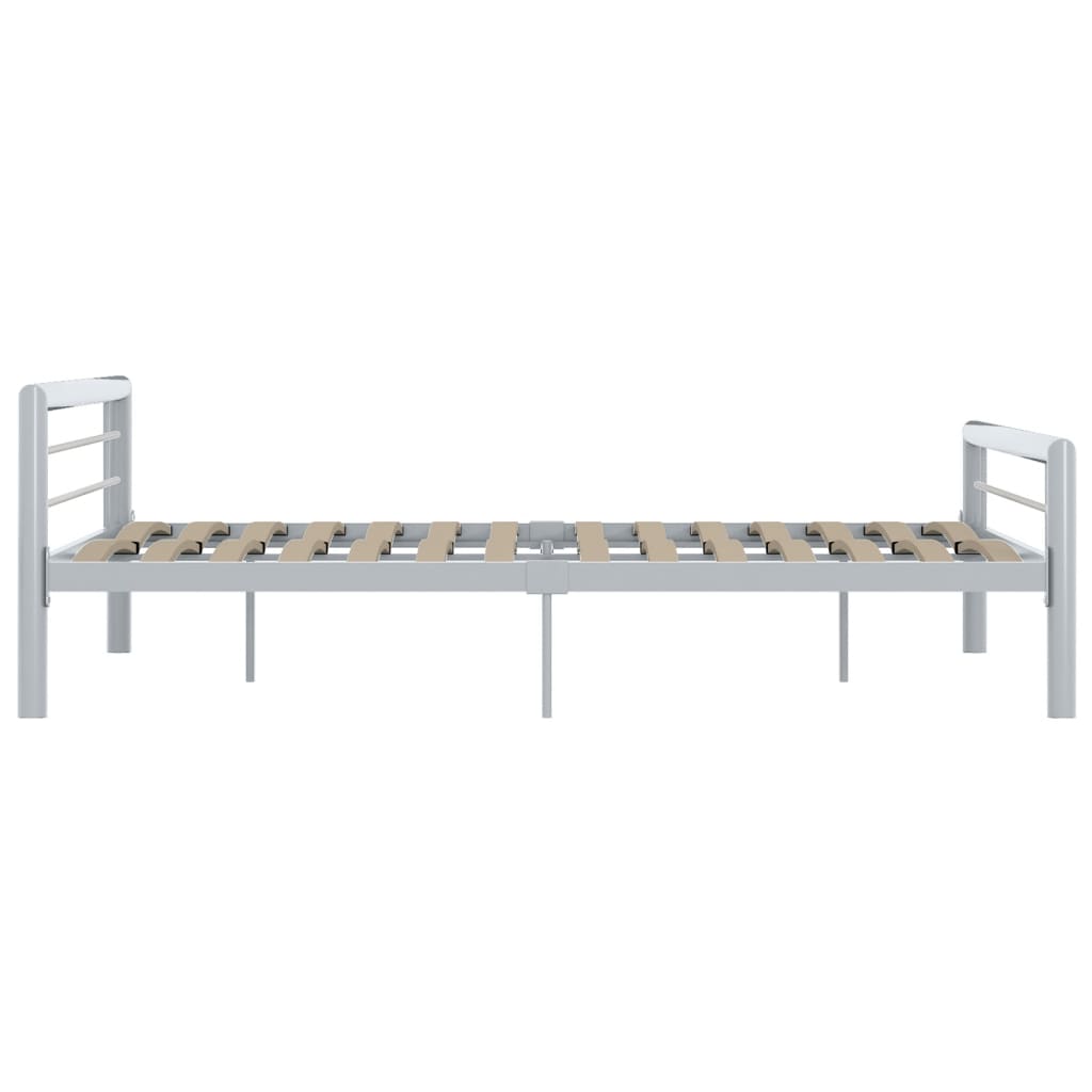 Okvir za krevet sivo-bijeli metalni 180 x 200 cm