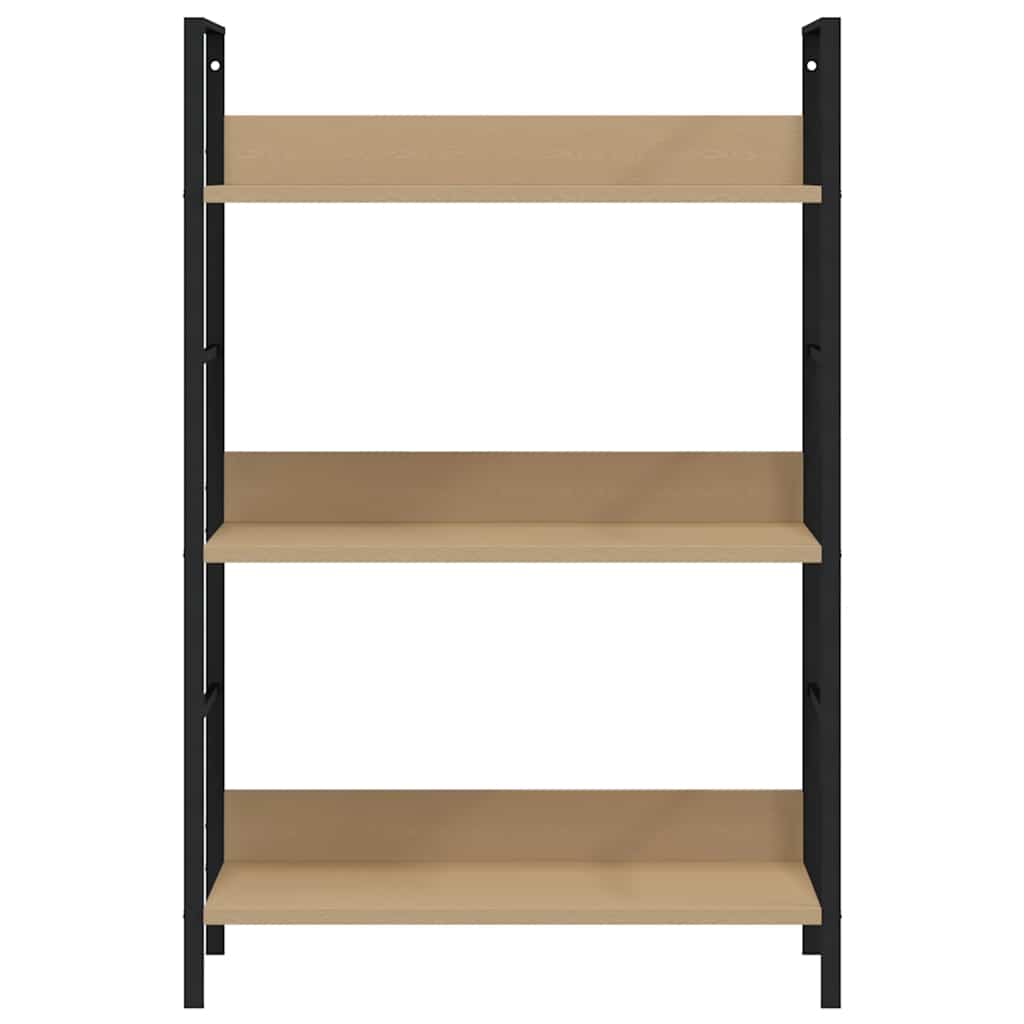 Police za knjige s 3 razine boja hrasta 60x27,6x90,5 cm drvene