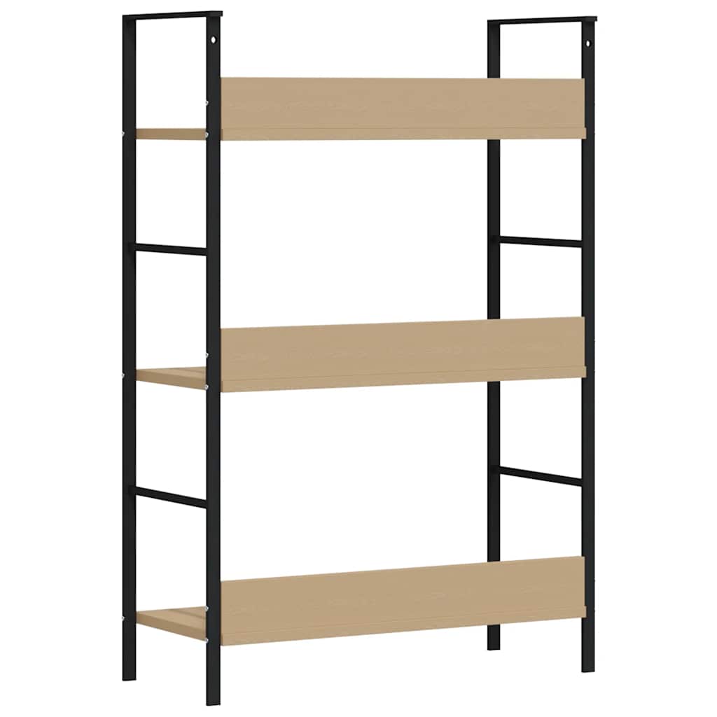 Police za knjige s 3 razine boja hrasta 60x27,6x90,5 cm drvene