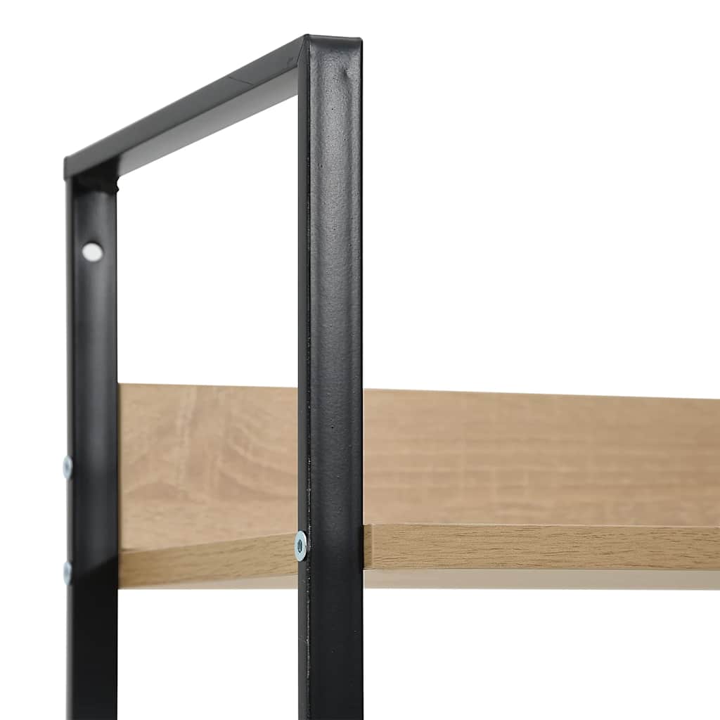 Police za knjige s 3 razine boja hrasta 60x27,6x90,5 cm drvene