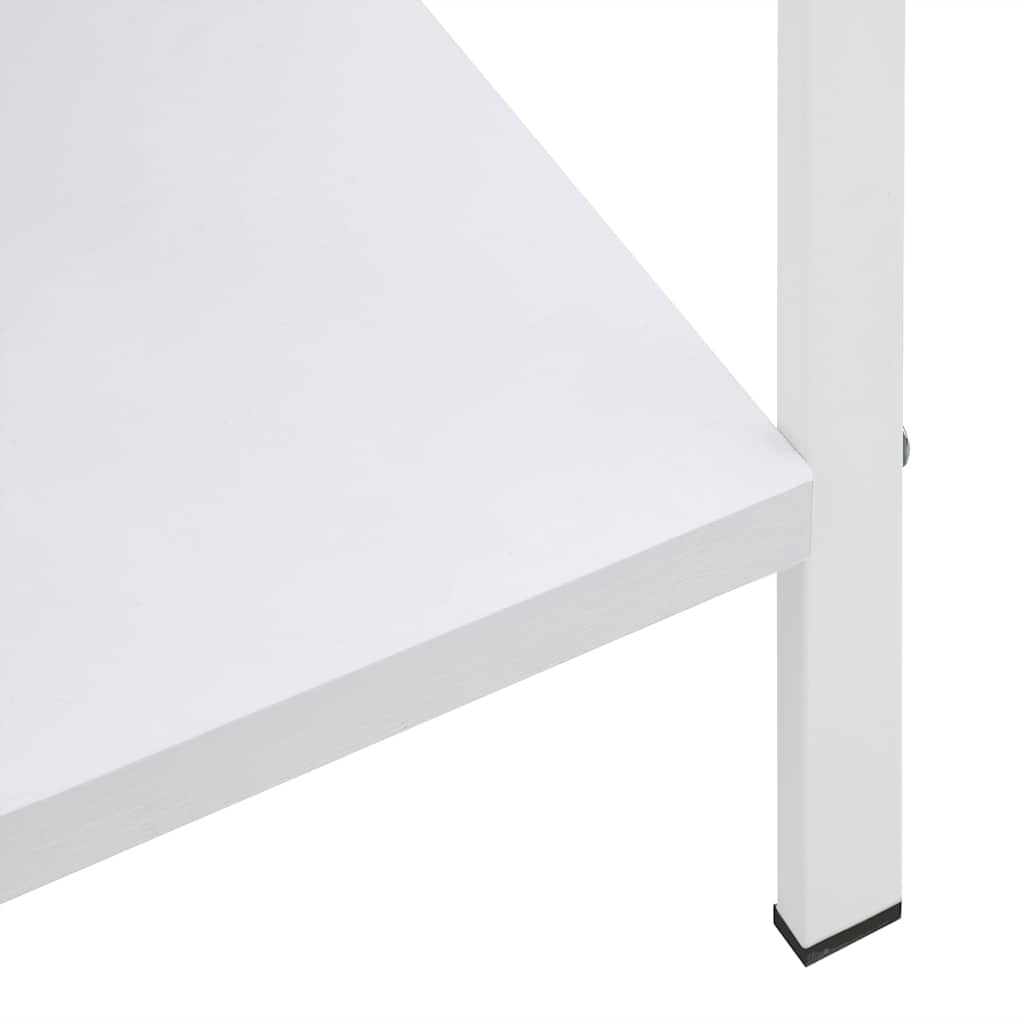 Police za knjige s 3 razine bijele 60 x 27,6 x 90,5 cm drvene