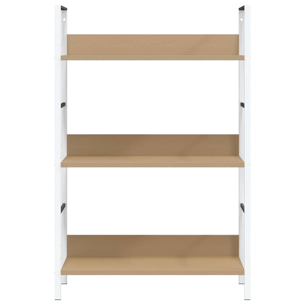 Police za knjige s 3 razine boja hrasta 60x27,6x90,5 cm drvene